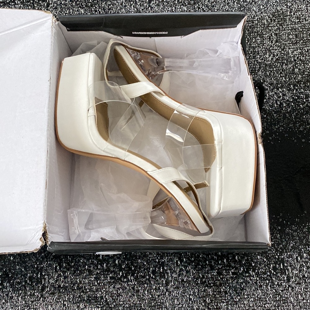 White Platform Heels - Picture 5 of 6
